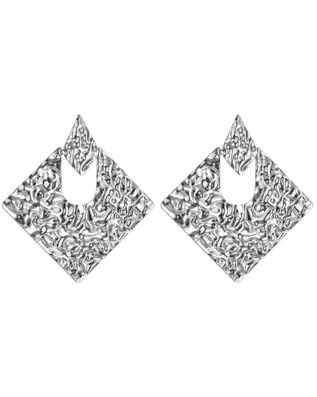 Demure belldoir Geometry Rhombus Irregular Alloy All-match Ear Jewelry