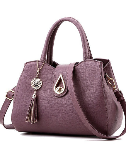 Luxury Demure Handbag   Ladies Tassel High Quality PU Leather