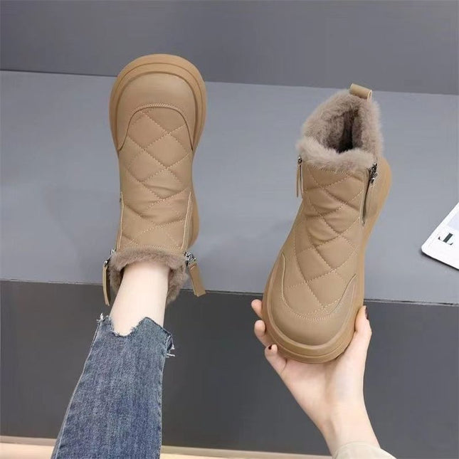 Demure savage Snow Boots For Women Winter New Fleece-lined
