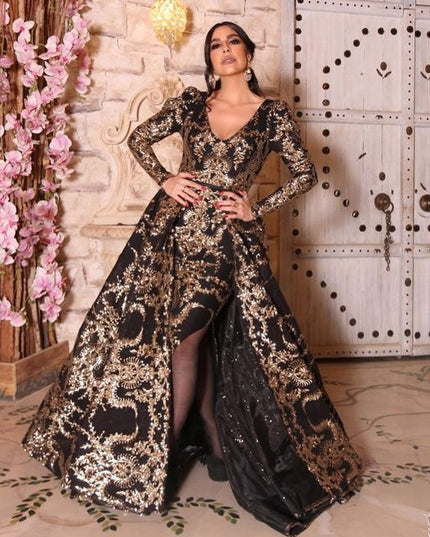 Jadore demure Bronzing and swinging sexy tail banquet evening dress