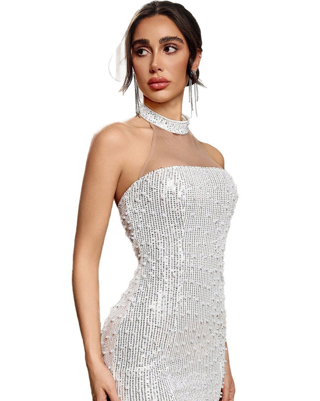 Jadore demure Fashion Solid Color Sexy Hollow-out Lace Evening Dress