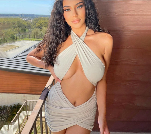 Jadore demure Sexy Halter Dress