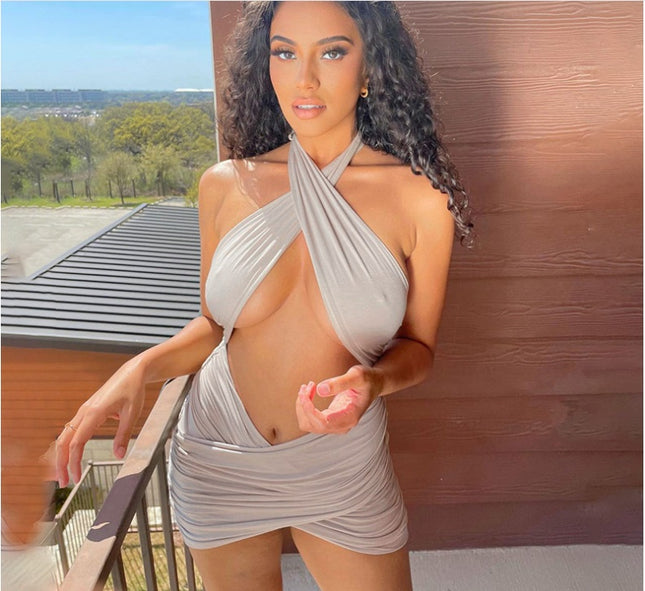 Jadore demure Sexy Halter Dress