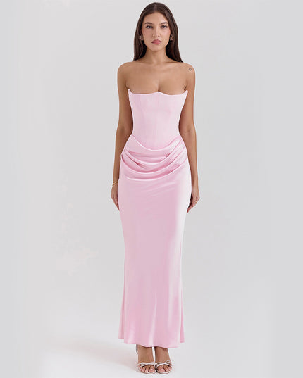 Jadore demure Slim Tube Top Long Dress
