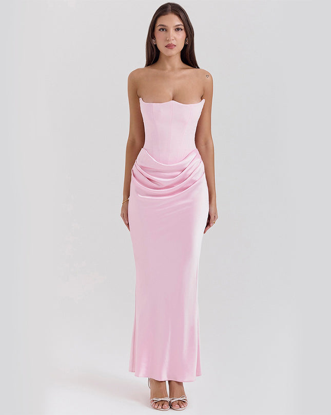 Jadore demure Slim Tube Top Long Dress