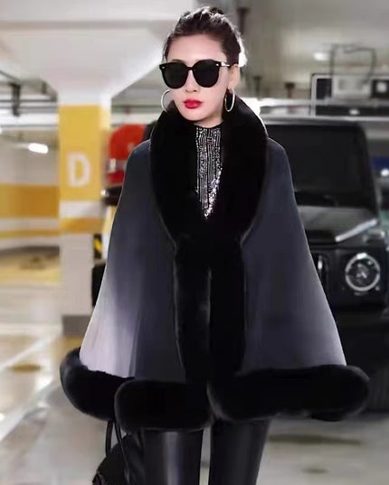 demure Knitwear Winter Fur Collar Cardigan Coat For Women