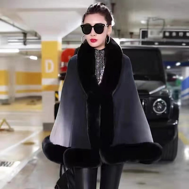 demure Knitwear Winter Fur Collar Cardigan Coat For Women