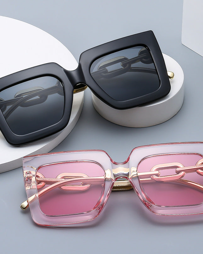 demure Square Chain Sunglasses for women