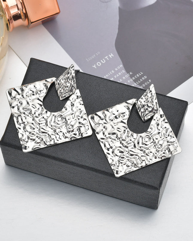 Demure belldoir Geometry Rhombus Irregular Alloy All-match Ear Jewelry
