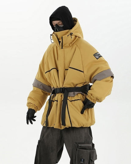 demure Winter New Hooded Stitching Shell  Cotton-padded Coat For Men