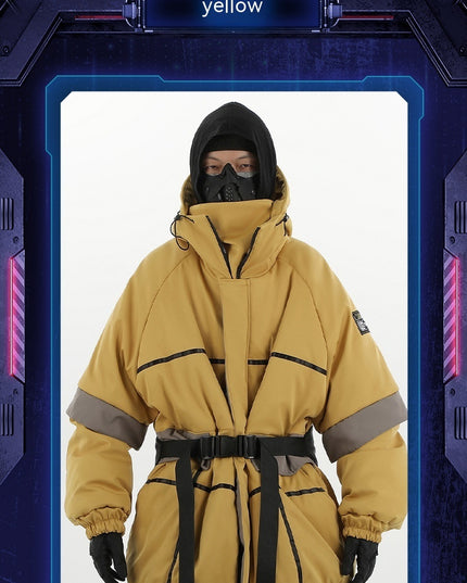 demure Winter New Hooded Stitching Shell  Cotton-padded Coat For Men