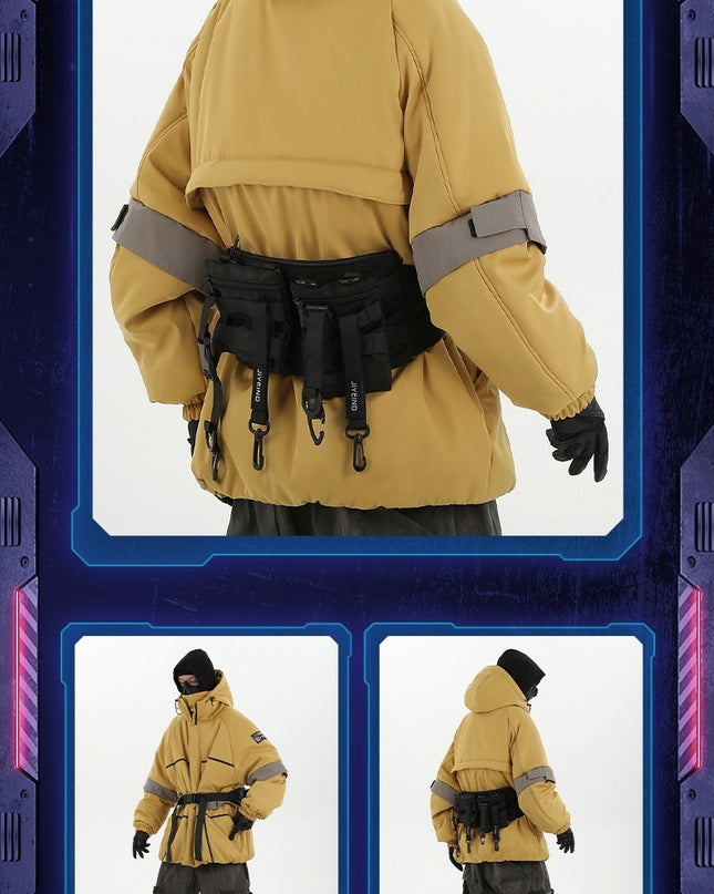 demure Winter New Hooded Stitching Shell  Cotton-padded Coat For Men