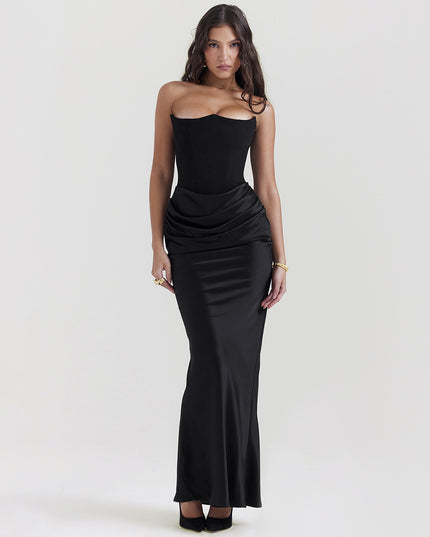 Jadore demure Slim Tube Top Long Dress
