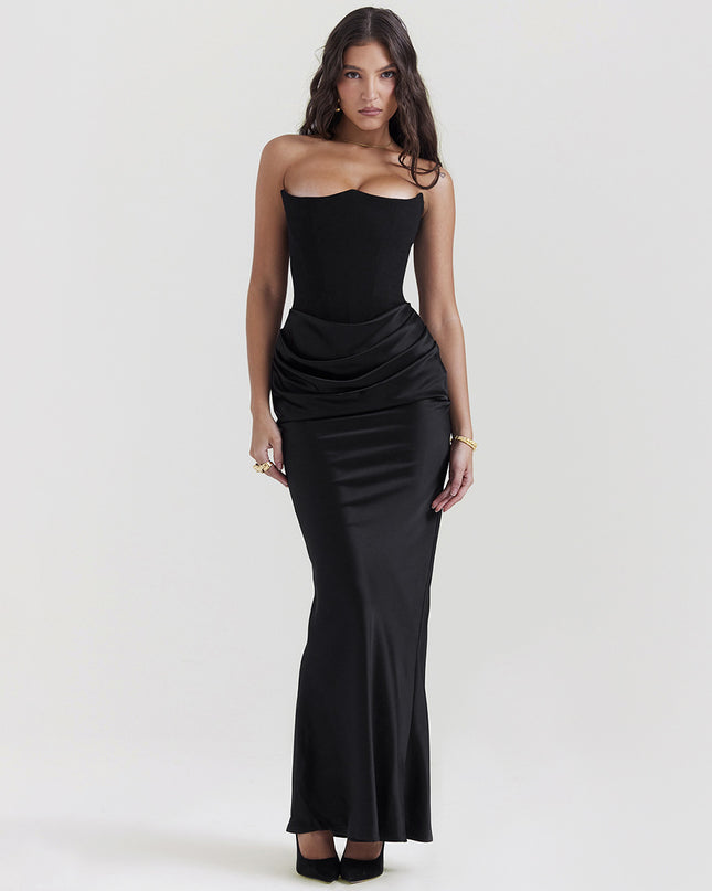 Jadore demure Slim Tube Top Long Dress
