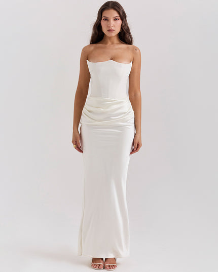 Jadore demure Slim Tube Top Long Dress