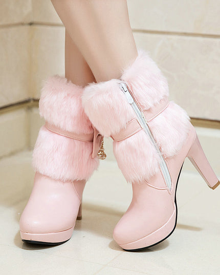 Demure savage Sweet Princess Autumn And Winter Short Boots