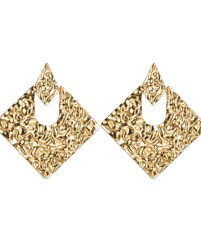 Demure belldoir Geometry Rhombus Irregular Alloy All-match Ear Jewelry