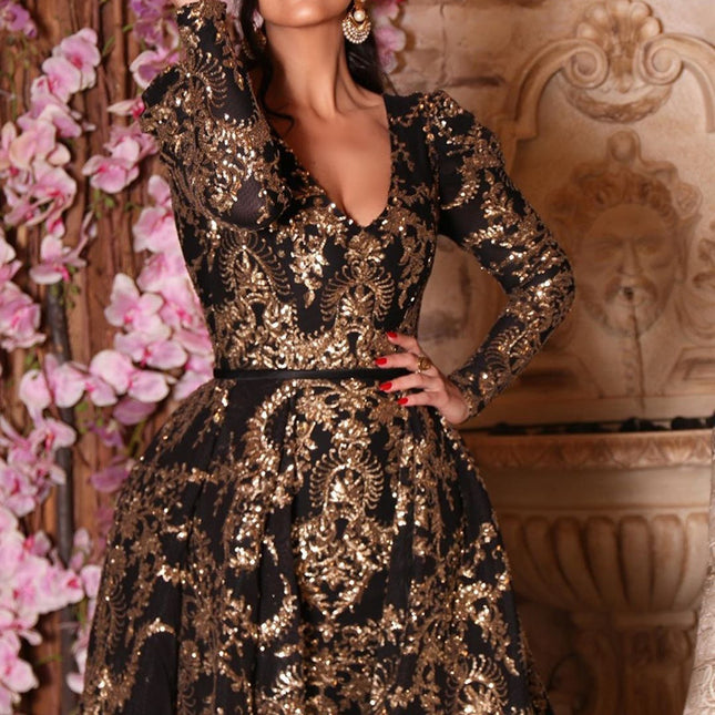 Jadore demure Bronzing and swinging sexy tail banquet evening dress