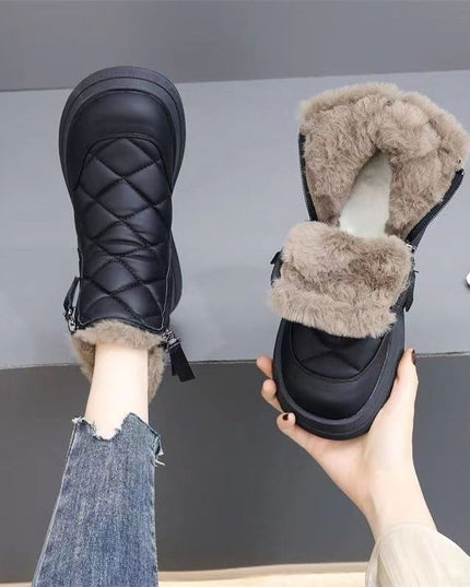 Demure savage Snow Boots For Women Winter New Fleece-lined