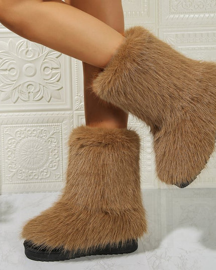 Demure savage  Snow short Boots Winter  Mid-tube Furry Cotton