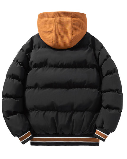 demure Fashion Letter Hooded Cotton Coat