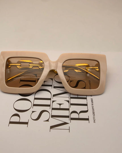 demure Square Chain Sunglasses for women