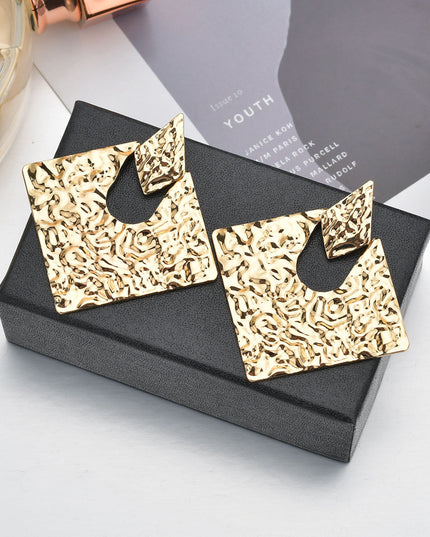 Demure belldoir Geometry Rhombus Irregular Alloy All-match Ear Jewelry