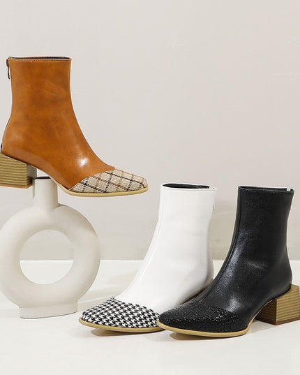 Demure Savage Plus Size British Short Boots Women