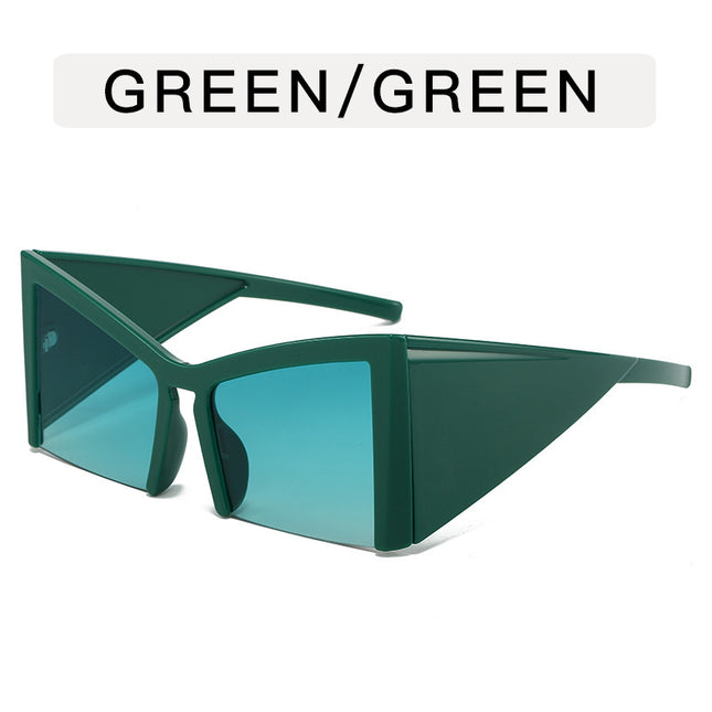 Demure Y2g Special-shaped Half-frame Niche Sunglasses