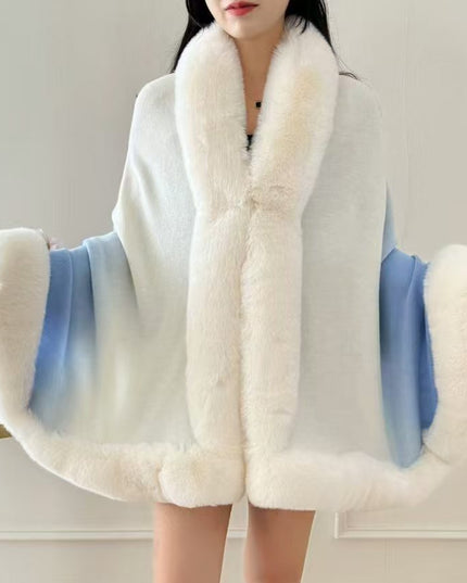 demure Knitwear Winter Fur Collar Cardigan Coat For Women