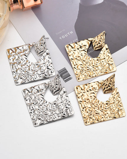 Demure belldoir Geometry Rhombus Irregular Alloy All-match Ear Jewelry