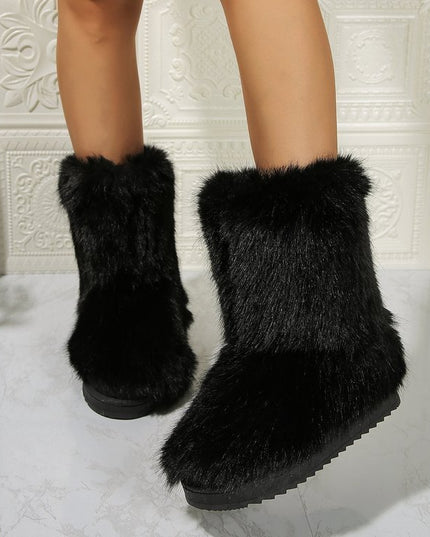 Demure savage  Snow short Boots Winter  Mid-tube Furry Cotton