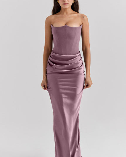 Jadore demure Slim Tube Top Long Dress