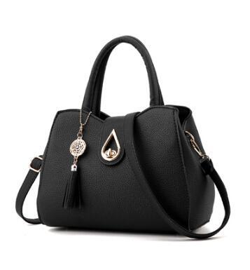 Luxury Demure Handbag   Ladies Tassel High Quality PU Leather