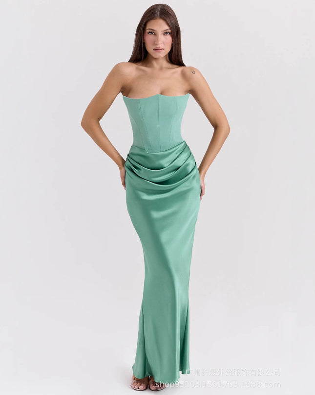 Jadore demure Slim Tube Top Long Dress