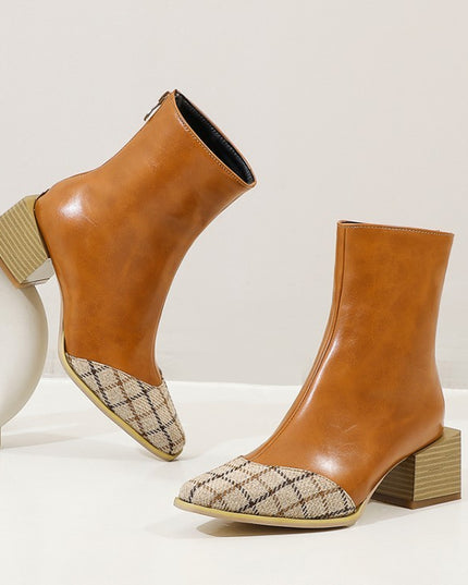 Demure Savage Plus Size British Short Boots Women