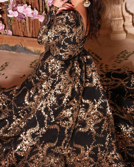 Jadore demure Bronzing and swinging sexy tail banquet evening dress