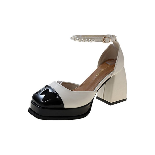 Demure savage  Low-cut Square Toe High Heels