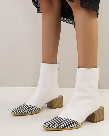 Demure Savage Plus Size British Short Boots Women