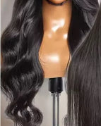 Black Long Curly Hair / 16 Inches
