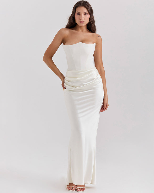 Jadore demure Slim Tube Top Long Dress