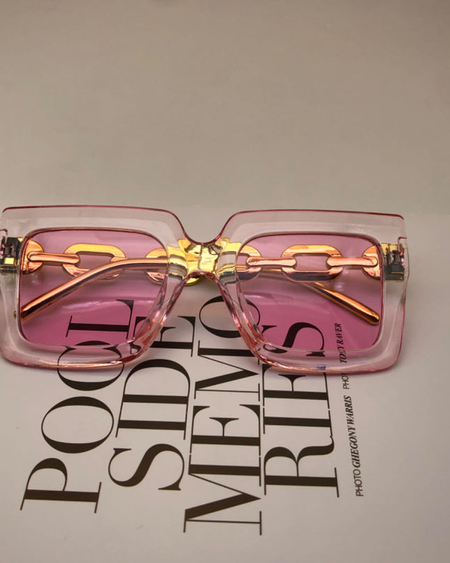 demure Square Chain Sunglasses for women