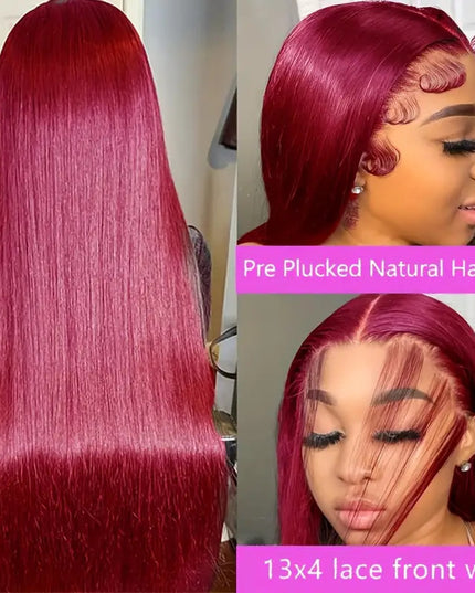 Fashionly demure Wine Red wig