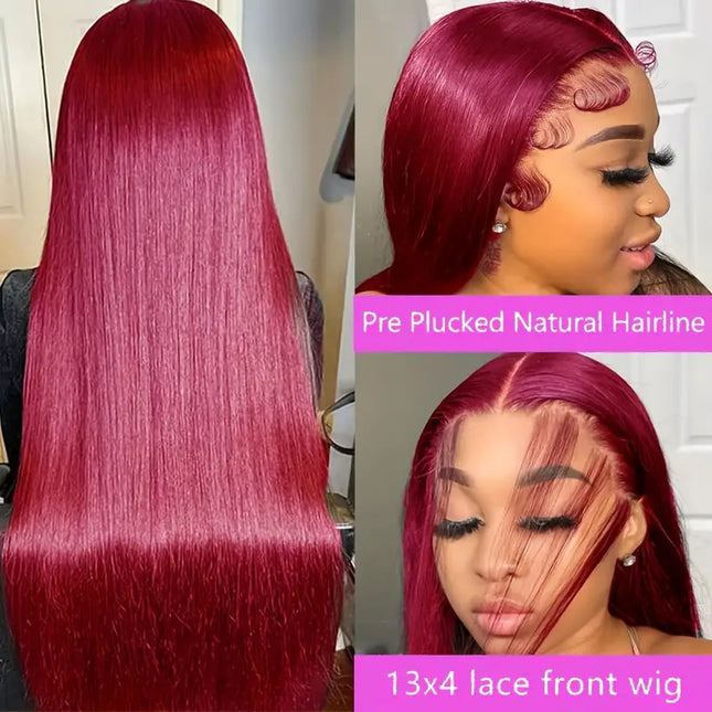 Fashionly demure Wine Red wig