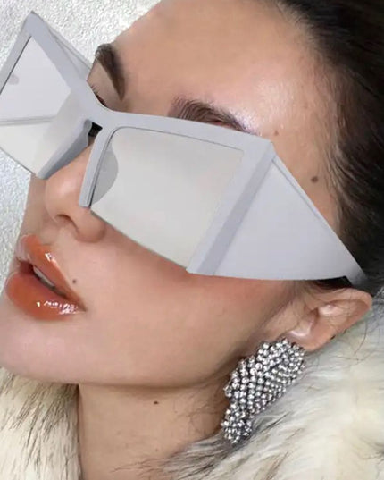 Demure Y2g Special-shaped Half-frame Niche Sunglasses