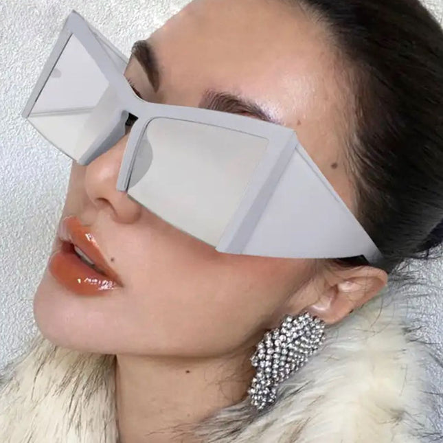 Demure Y2g Special-shaped Half-frame Niche Sunglasses