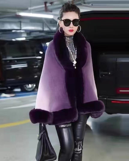 demure Knitwear Winter Fur Collar Cardigan Coat For Women