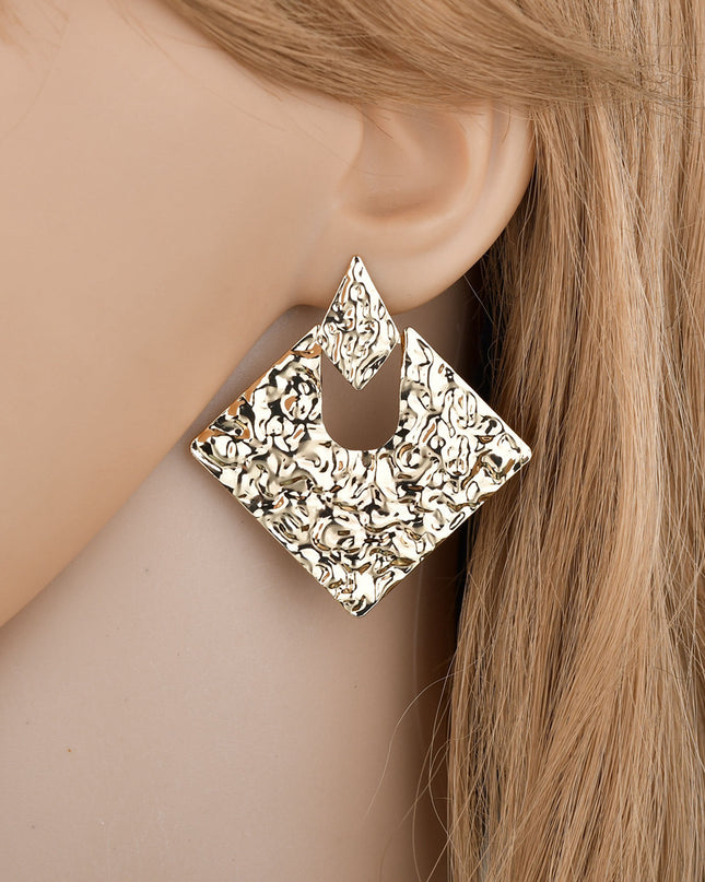 Demure belldoir Geometry Rhombus Irregular Alloy All-match Ear Jewelry