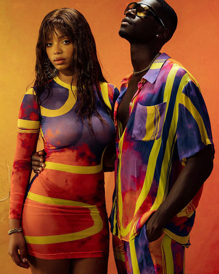 Jadore demure Printed High-waisted Buttock Dress