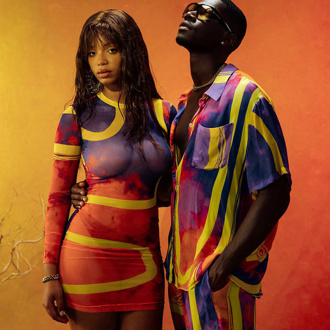 Jadore demure Printed High-waisted Buttock Dress